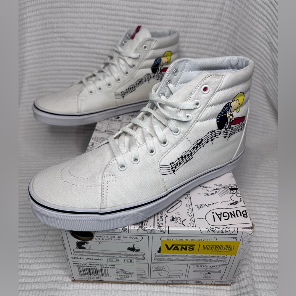 Vans Sk8-Hi x Peanuts / Schroeder / TrWht / VN0A38GEP3D / Men’s 11.5